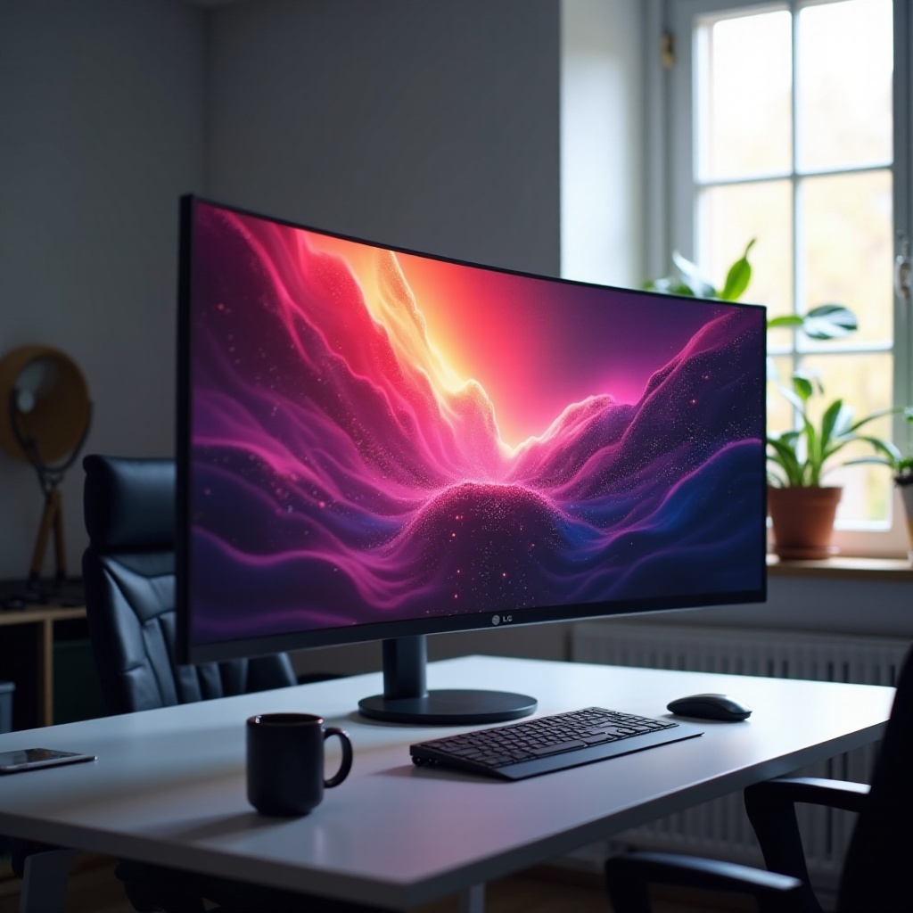 berapa jam monitor ultrawide LG 45 dapat berjalan