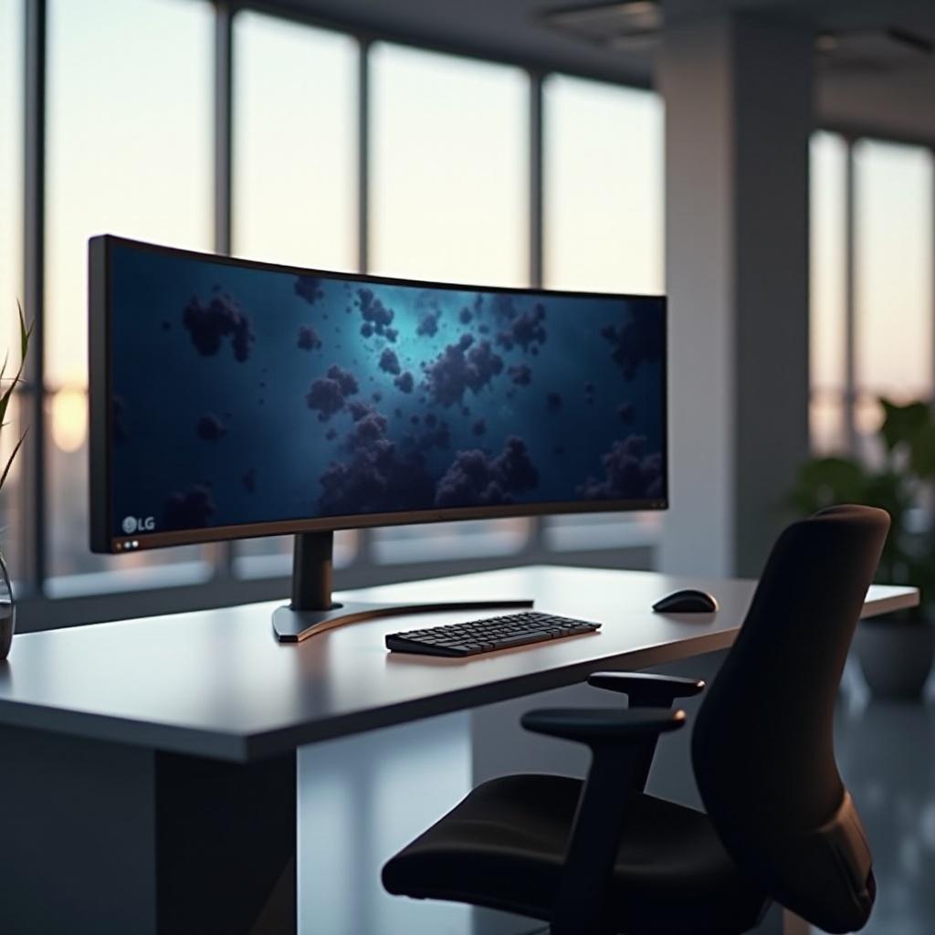 berapa jam monitor ultrawide LG 45 dapat berjalan